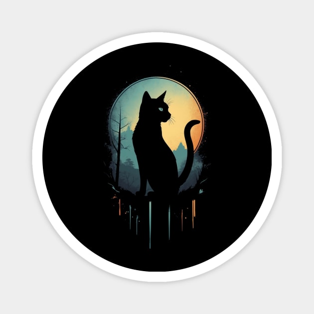 Cat Silhouette Magnet by Trip Tank